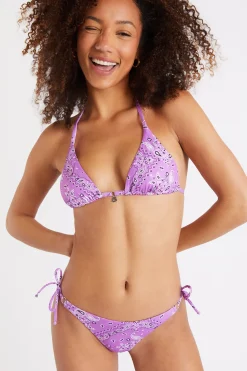 Bikini imprimé bandanas coloris lilas Rico & Lina Benita