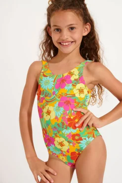 MAILLOT 1 PIECE Orange M BALOO WALLFLOWER