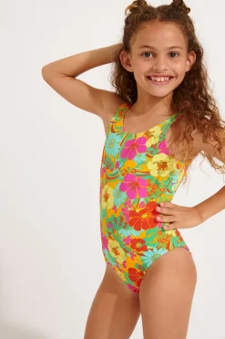 MAILLOT 1 PIECE Orange M BALOO WALLFLOWER