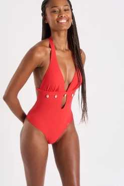 MAILLOT 1 PIECE Rouge SHELLINA SPRING