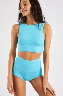 Maillot de bain 2 pièces bleu Maleo & Naza Scrunchy