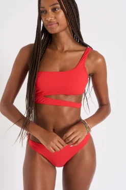 maillot de bain 2 pièces rouge ASYMO & WILA SPRING