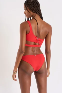 maillot de bain 2 pièces rouge ASYMO & WILA SPRING