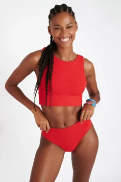 Maillot de bain brassière orange MALEO & MANHA SCRUNCHY