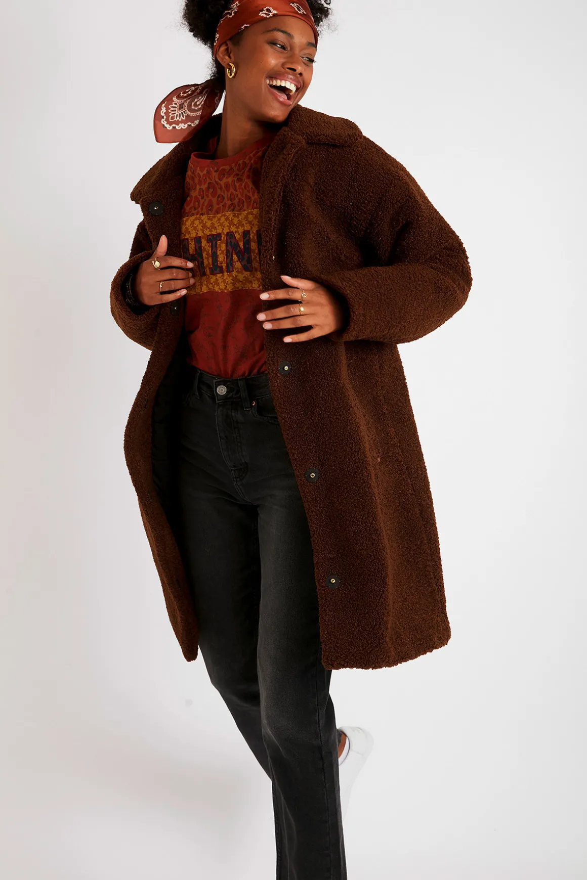 Manteau Marron ANAE LAUVIA