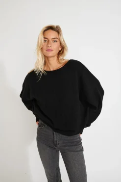 Pull Noir FLOWN FREELANCE