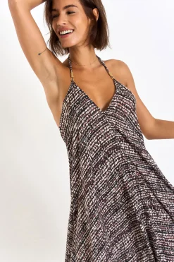 ROBE BEACHWEAR Noir OHARA CACAOVOIL