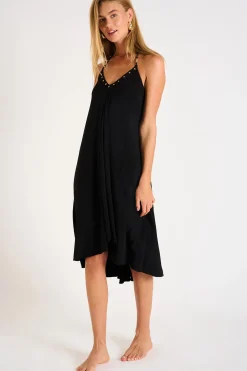 ROBE BEACHWEAR Noir OHARA ALTABEACH