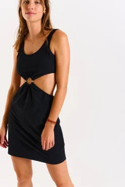 Robe de plage Noir DALVA BLACK
