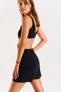Robe de plage Noir DALVA BLACK