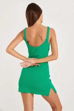 Robe Vert JULLY SCRUNCHY