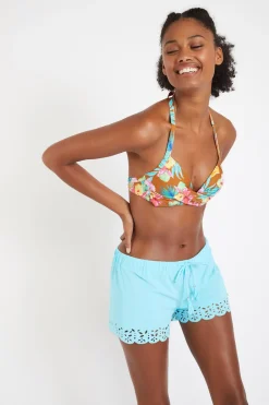 SHORT BEACHWEAR Bleu MEOW HUAWEI
