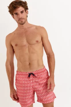 SHORT DE BAIN HOMME Rouge MANLY OCOONOR