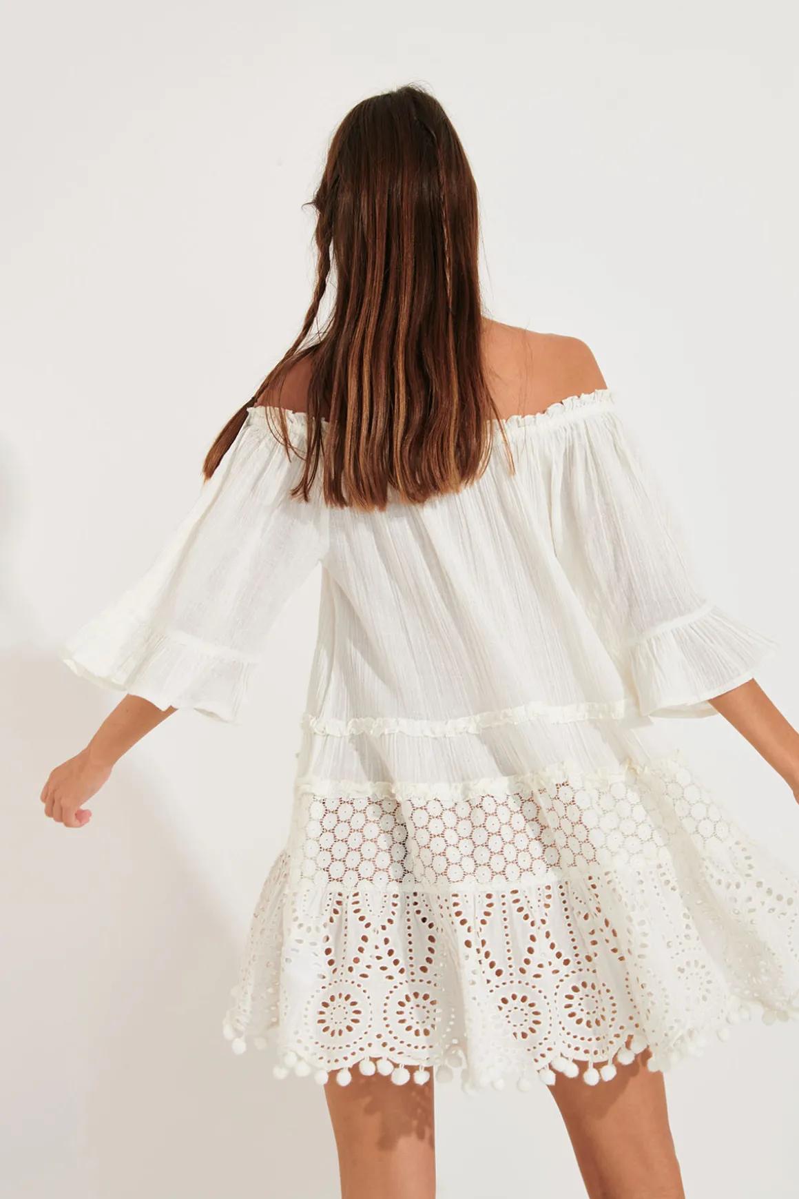 TUNIQUE BEACHWEAR Ecru DALYA SPELLY